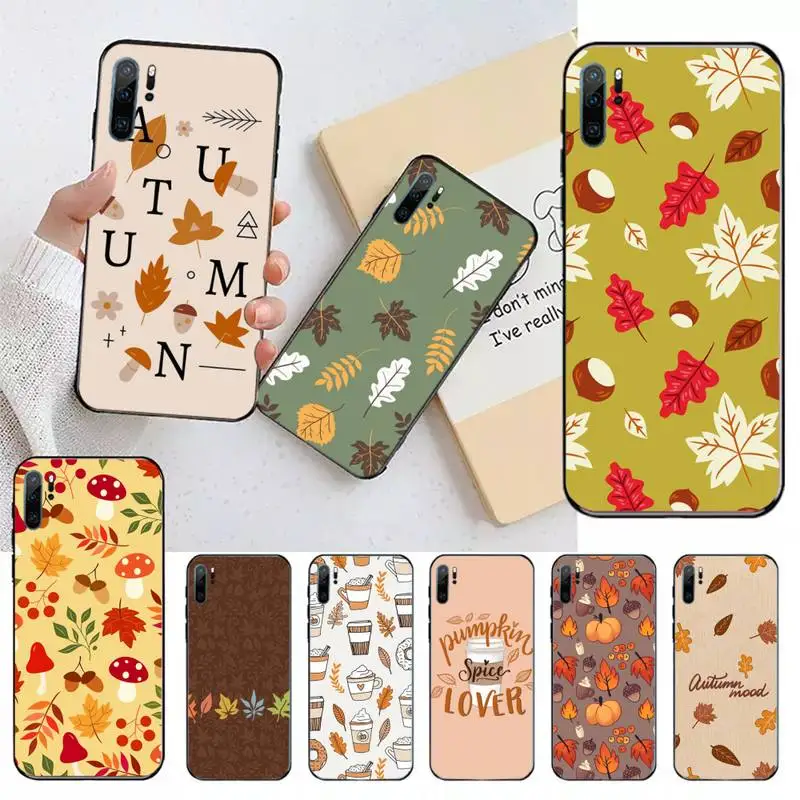 Happy Autumn Fall Pumpkin Coffee Phone Case Per Huawei Honor Mate 30 40 50 20 8 70 5 9 10 Pro P X I S Y Lite Nova