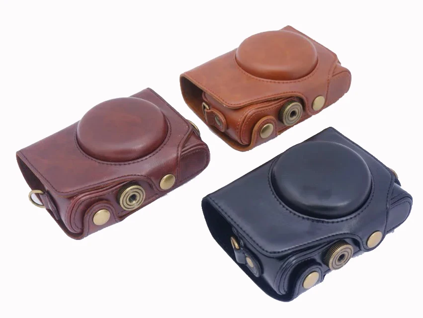 Custodia Per Fotocamera In Pelle Pu Per Canon Sx730 Sx720 Sx740 Con Cinturino