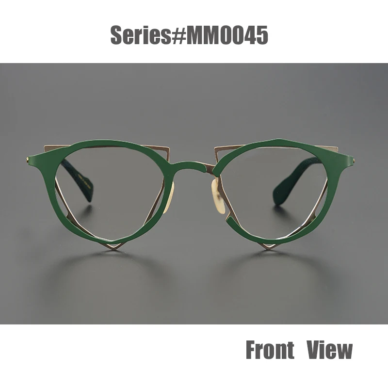 

2023 Spring Popular Multi-sided Glasses Frame Unisex Literary Wide Face 150 Myopia Anti-blue Color Discoloration Flat Light MM