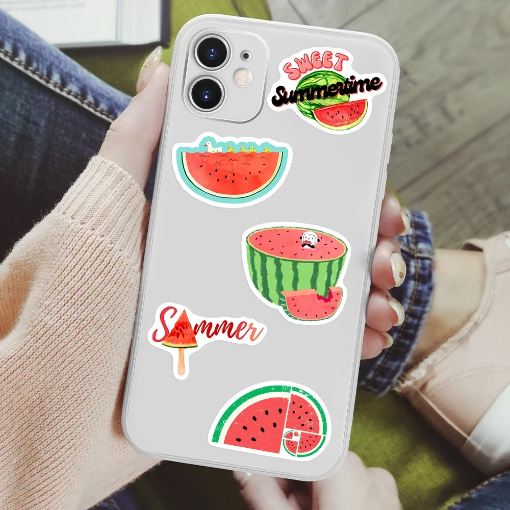 Cartoon Summer Watermelon Stickers DIY Gift Toy Waterproof Decal Scrapbook Junk Journals Laptop Phone Luggage Bottle Decorative
