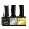 2/3 Piece Set Top Coat Base Coat and Base Coat UV/LED Semi-Permanent Clear Coat Gel Nail Polish, Nail Art Kit for Everyone 1