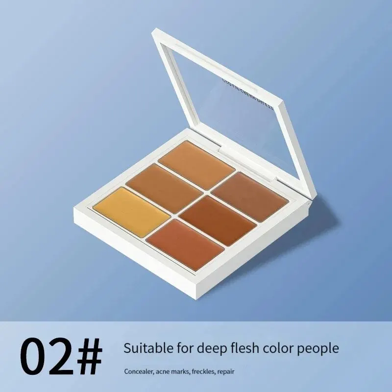 Six Color Concealer Palette Multi-Color Cover Spot Mega Cover Flawless Highlighting and Repair Studio Makeup Artist Special