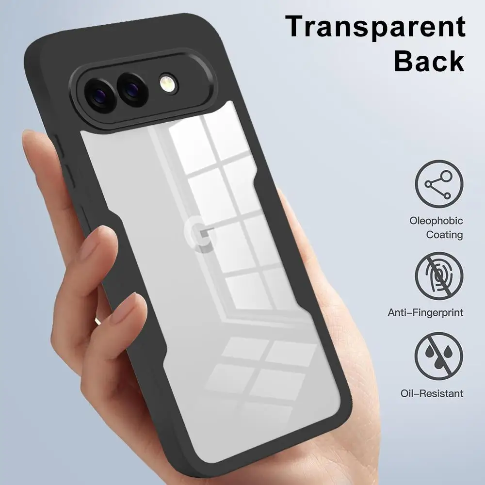 Crystal Clear Full Wrap Phone Case with Shockproof Camera and Screen Protection