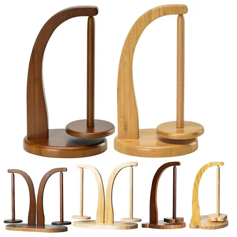 

Wooden Yarn Holder for Crocheting Magnetic Rotating Yarn Holder Stand Bearing Load Yarn Spinner for DIY Crafts Space Saving