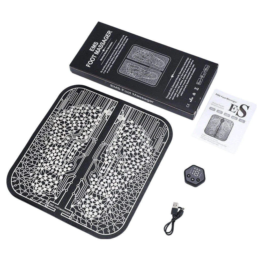 6 Gears Electric Feet Massager Machine Portable Foot Massage Tool for Muscle Relaxation Electric Muscle Stimulation Massage Mat