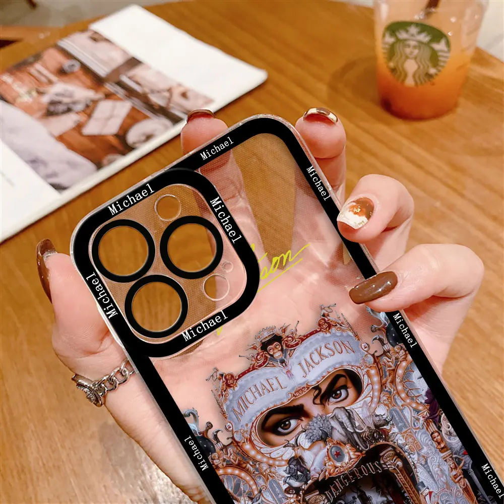 Transparent Phone Case with Michael Jackson Dancer Design