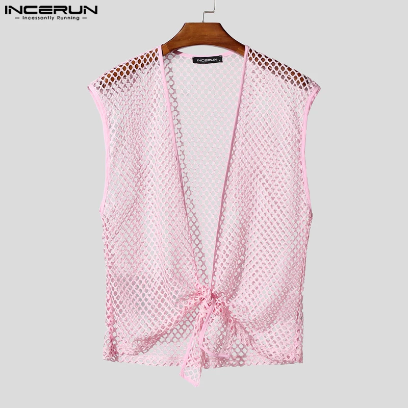 ★2025HS新作★GRAILZ★LEAVE ME SLEEVELESS 2025 Men's Summer Tank Top Lace Hollow Out Sleeveless Shirts