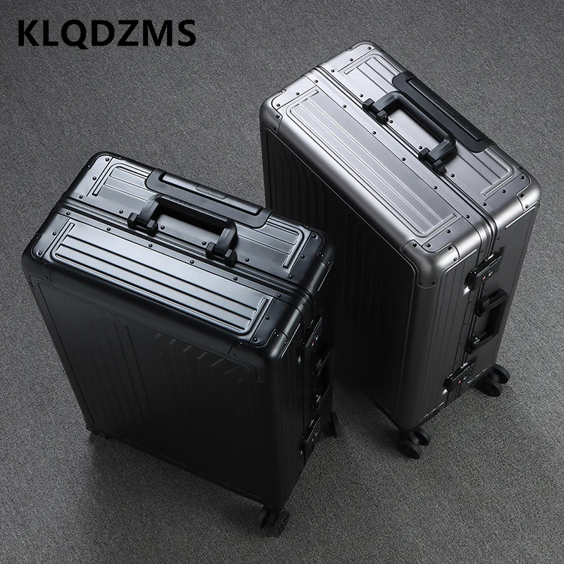 KLQDZMS 20''24''28 Inch High-quality All Aluminum Magnesium Alloy Trolley Suitcase Universal Hand Luggage Rolling Boarding Box