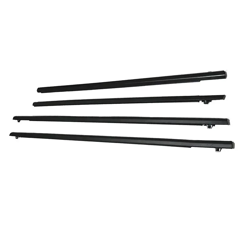 Car Door Window Glass Rubber Weatherstrips 4Pcs Waterproof Sealing Strip Fit For Honda Fit 2009-2014 Replacement Car Accessories