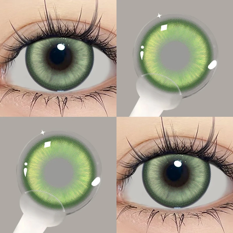 Vibrant Green Korean Big Eyes Cosplay Contact Lenses - Premium Quality & Fast Shipping