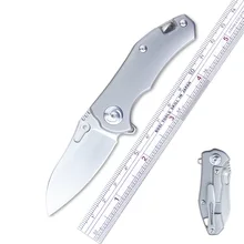 

High hardness Outdoor survival knife Folding knife M390 Steel pocket knife Portable camping knife Wilderness survival knife