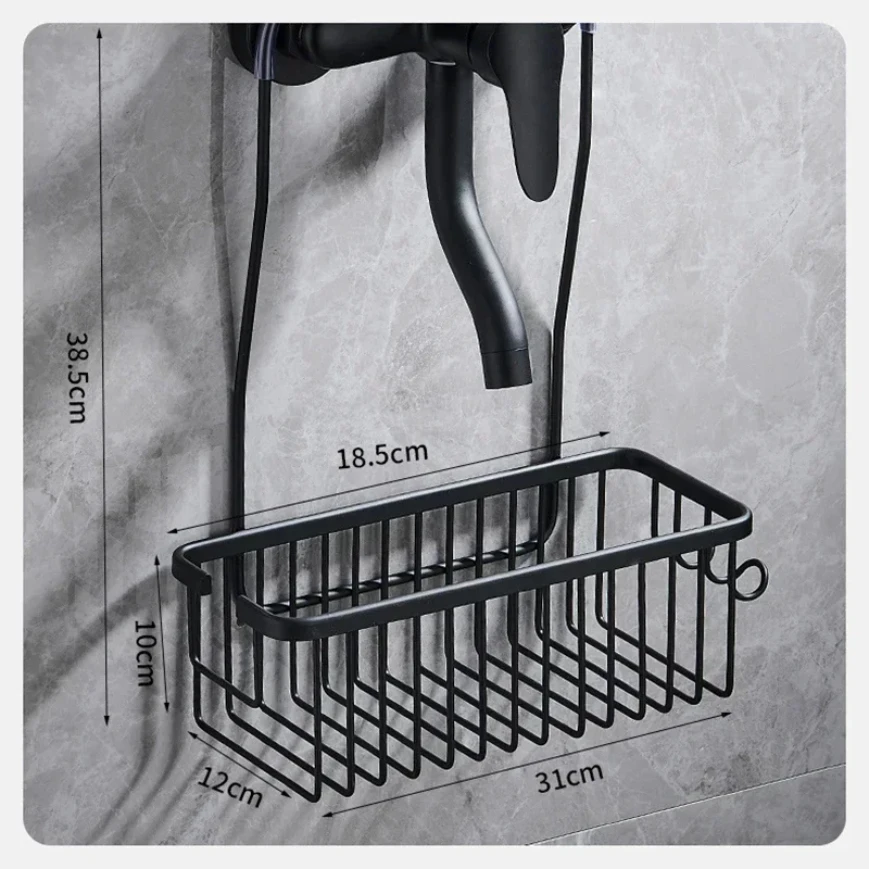 Aluminium Bathroom Shelf Without Drilling, Shower Shelf Shelves Shampoo Holder, Basket Storage Organizer Bathroom Accessories 6