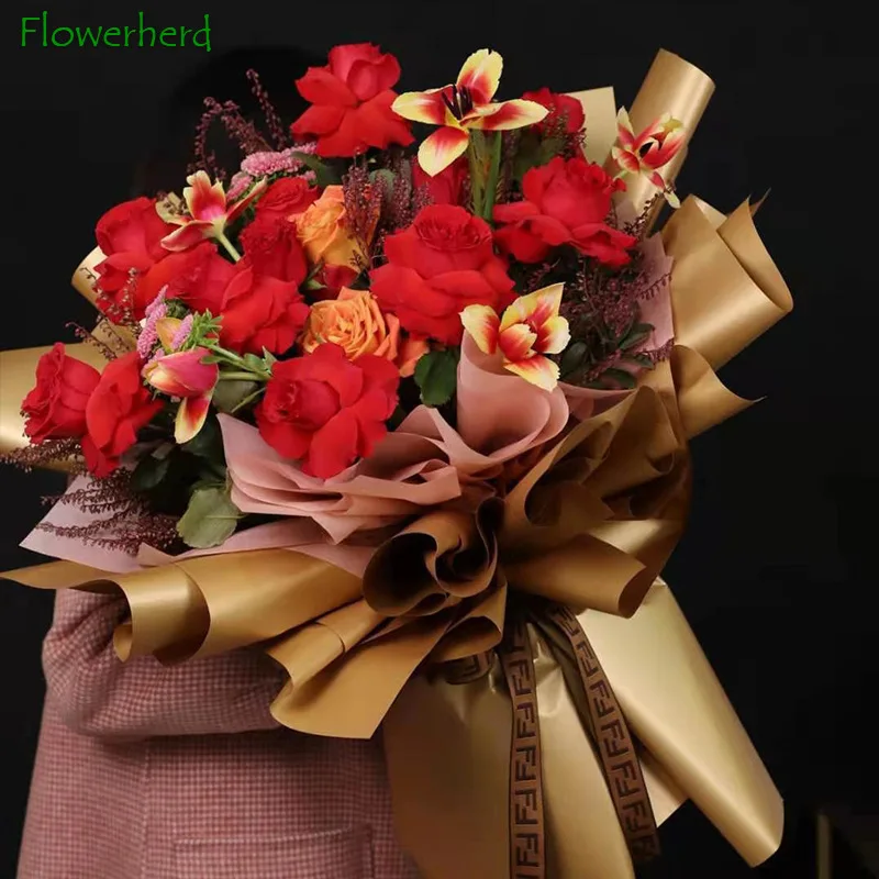 🔥💐Flower Bouquet Wrapping Paper With Double Sided Colour