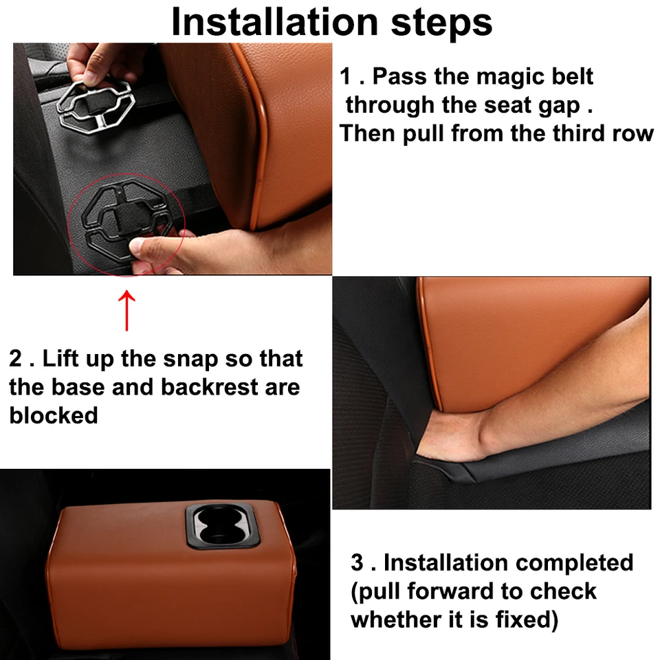 Organizer Universale Per Sedile Posteriore Auto Con Portabicchieri E Bracciolo - Console Centrale Beige Per SUV/Furgoni/Berline