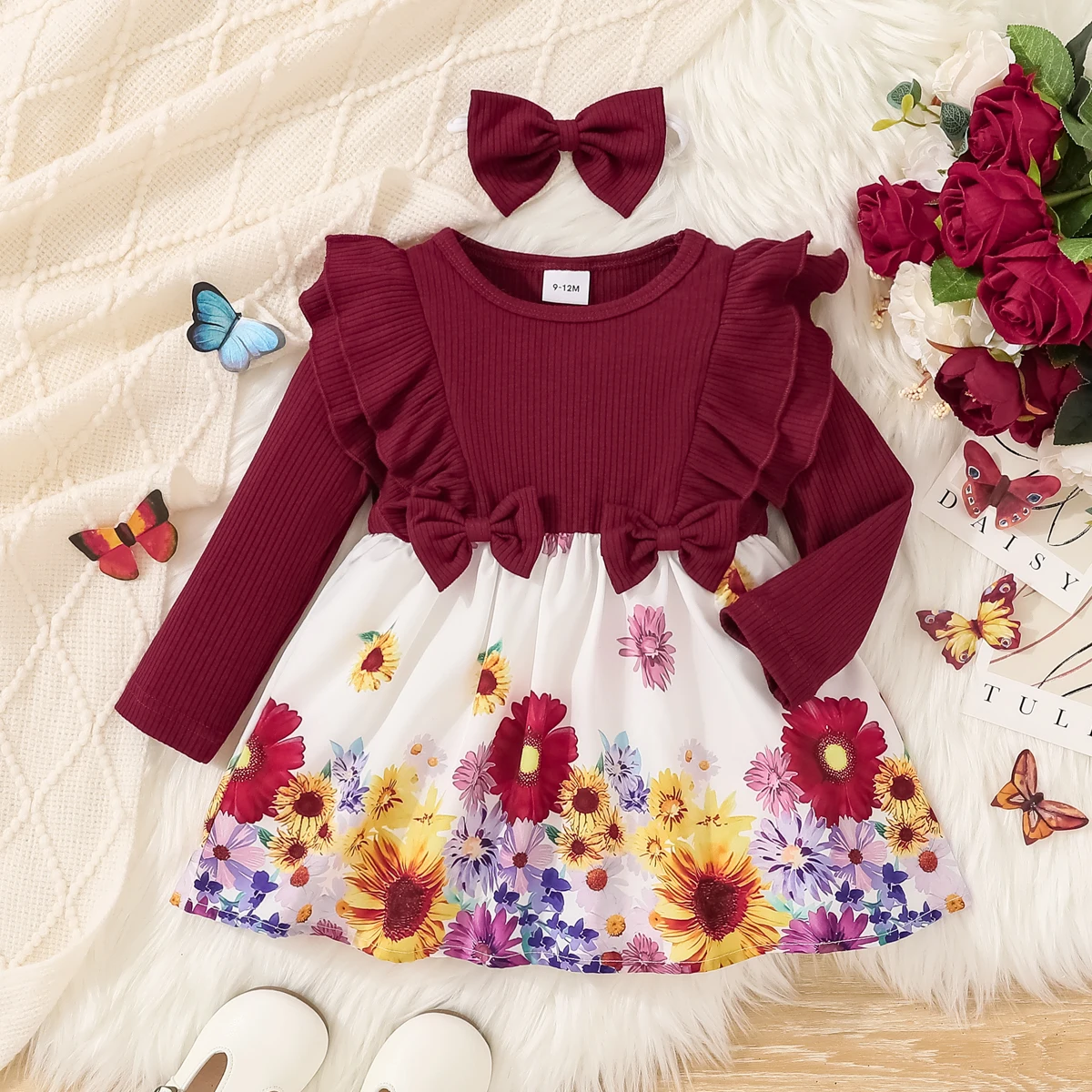 Kids Girls' Dress Plaid Flower Sleeveless School Outdoor Ruched Adorable Sweet Cotton