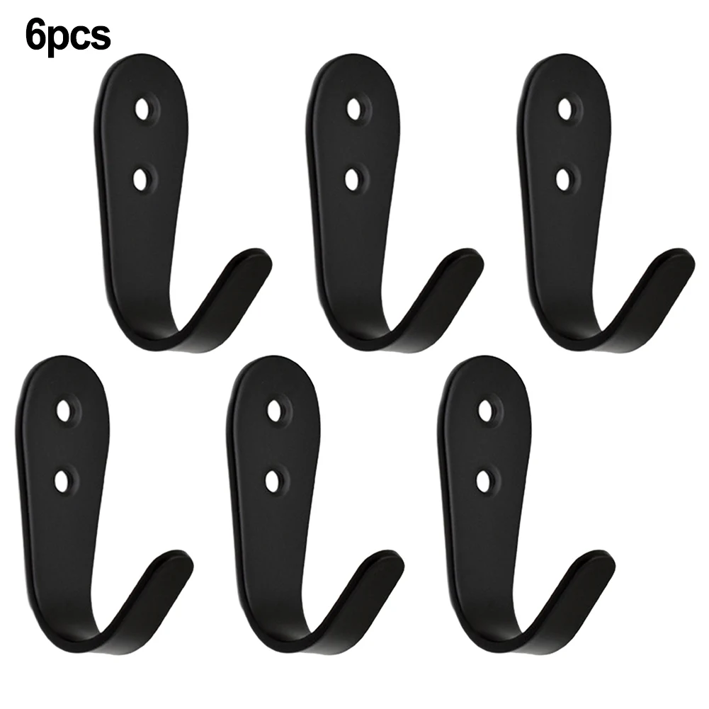 

6pcs Hooks Door Wall Hook Hang Towels Handbags Hats Scarves Clothes Robes Hooks For Bathroom Kitchen Bedroom