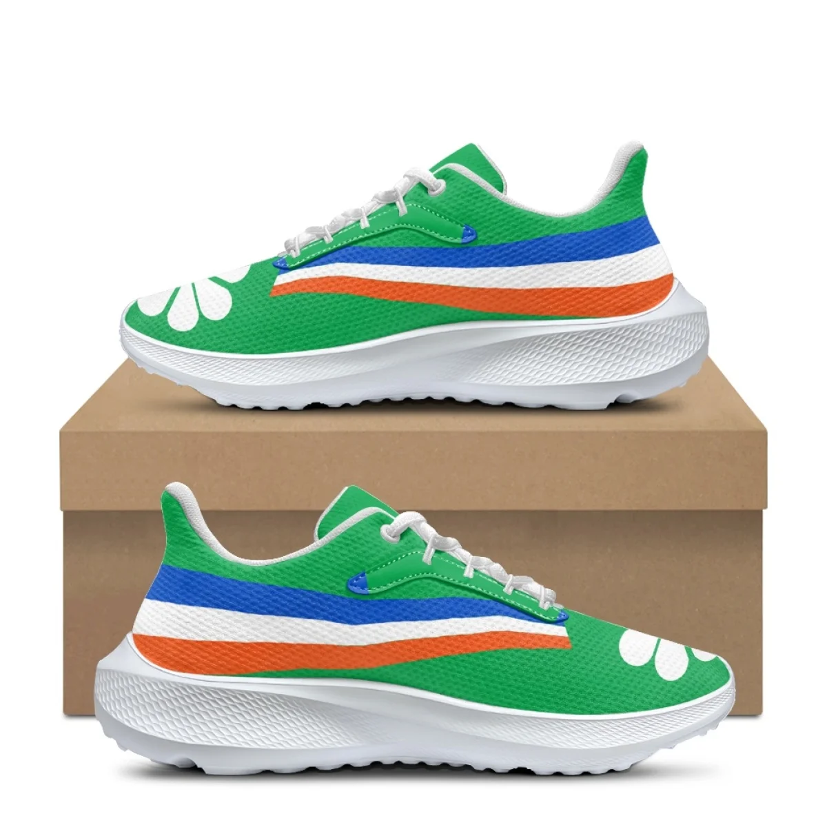 

Marshall Island Kwajalein Flag Breathable Lace Up Sneakers Casual Anti-Slip Running Shoes Summer Spring Light Flats for Women