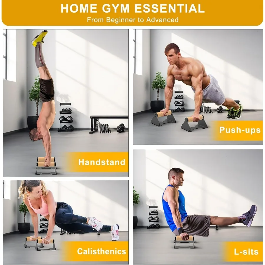 Push Up Bars, Pushup Stands, Anti-Slip Soft Plastic Push Up Handles, Bottom Anti-Slip Pad, Strength Training Equipment, Perfect