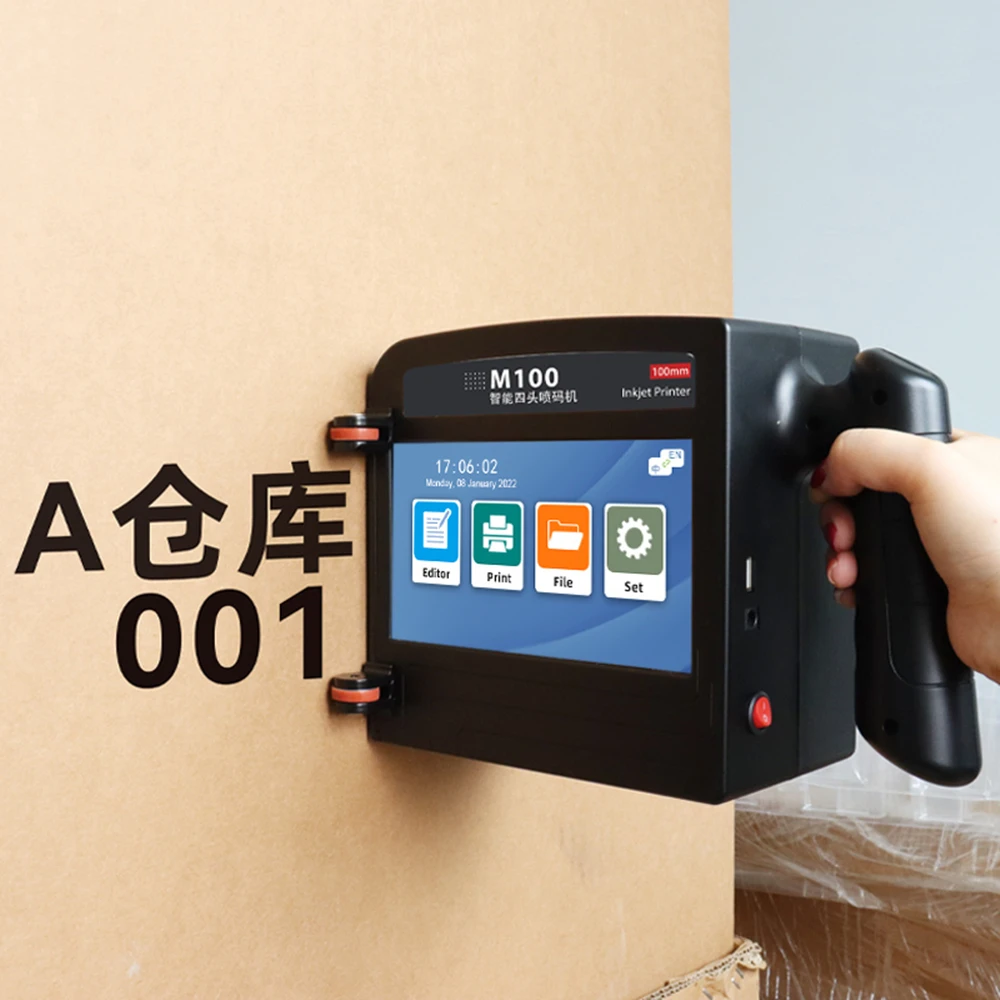 휴대용 열 잉크젯 프린터, 가변 QR 바코드, 온라인 조립 라인 프린터용, 10cm
