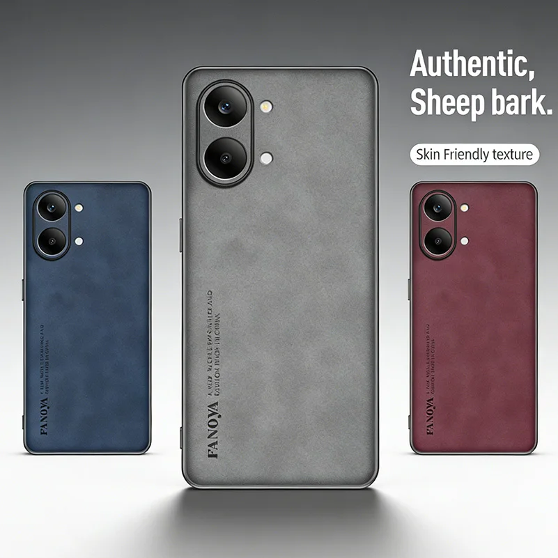 Elegant Plain Leather Suede Phone Case - Comfortable and Stylish Cover