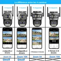 Caméra de sécurité WiFi 20MP 10K, Zoom numérique extérieur 10X 2.4G/5G, caméra de Surveillance à domicile, détection humaine, Vision nocturne longue portée 2