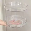 Transparent makeup rotating storage organizer Acrylic makeup organizer 4