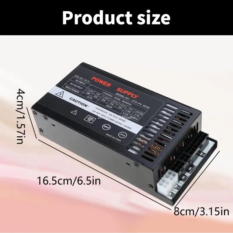 고성능 600W 풀 모듈 전원 공급 장치, 데스크탑 컴퓨터용 1U 플렉스 ATXs PSU, 110 264V 금속 빌드