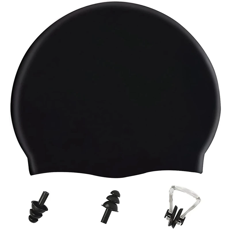 

Шапочки для плавания с длинными волосами в стиле унисекс, прочные и гибкие силиконовые шапочки для плавания для женщин, взрослых, мужчин и молодежи