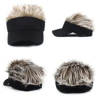 Casquette de Baseball synthétique courte pour hommes, perruque à pointes, faux cheveux, pare-soleil réglable, visière fantaisie, couvre-chef Hip-Hop 6