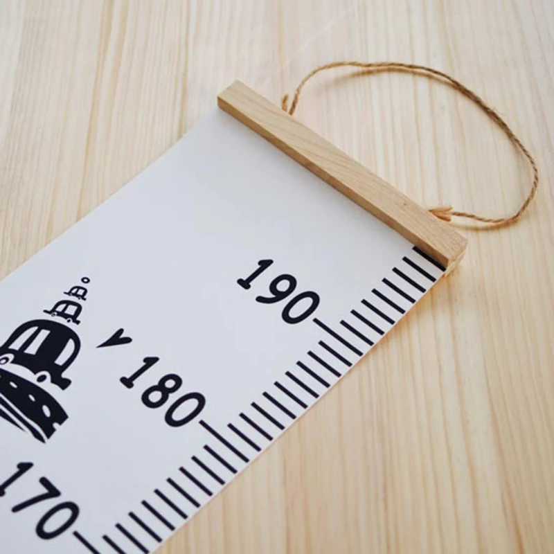 1Pcs Wooden Wall Hanging Kid Height Measure Ruler Wall Sticker for Living Room Bedroom DIY Canvas Removable Height Growth Chart