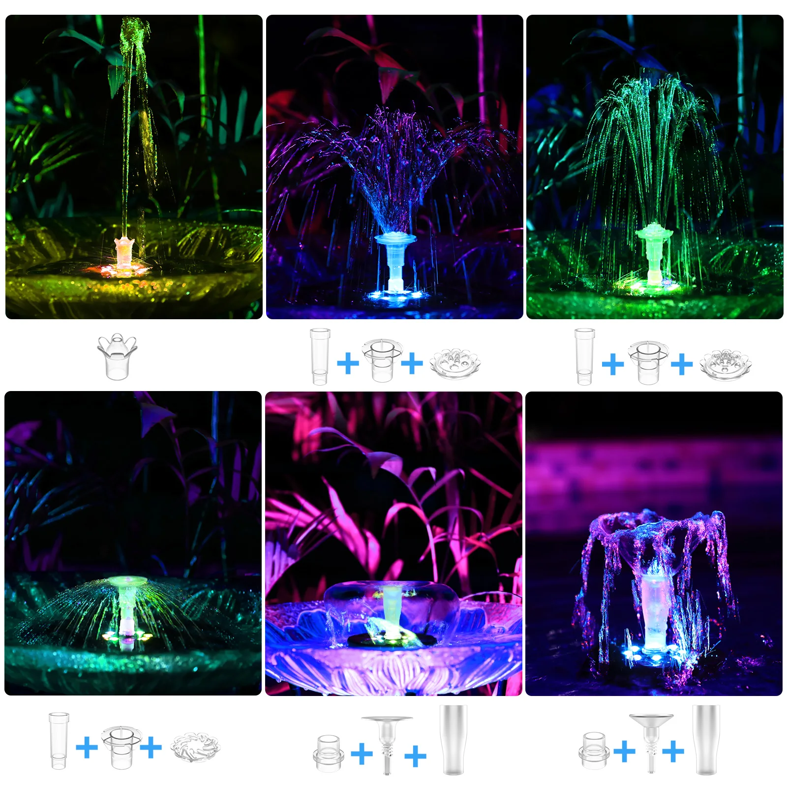 10W Solar Fountain Pump with LED Lights Just Solar Supplies
