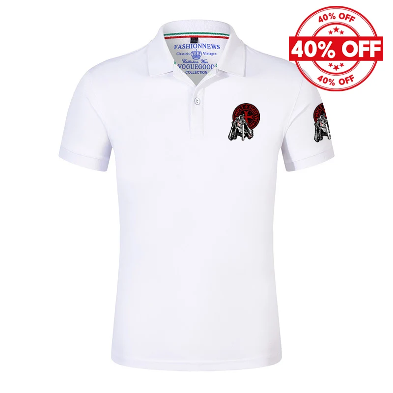 Summer Mens Slim Fit Polo Shirt Knights Templar Pattern