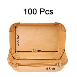 Disposable Air Fryer Cooking and Baking Paper Liners - Greaseproof and Heat-resistant (31cm 100pcs)