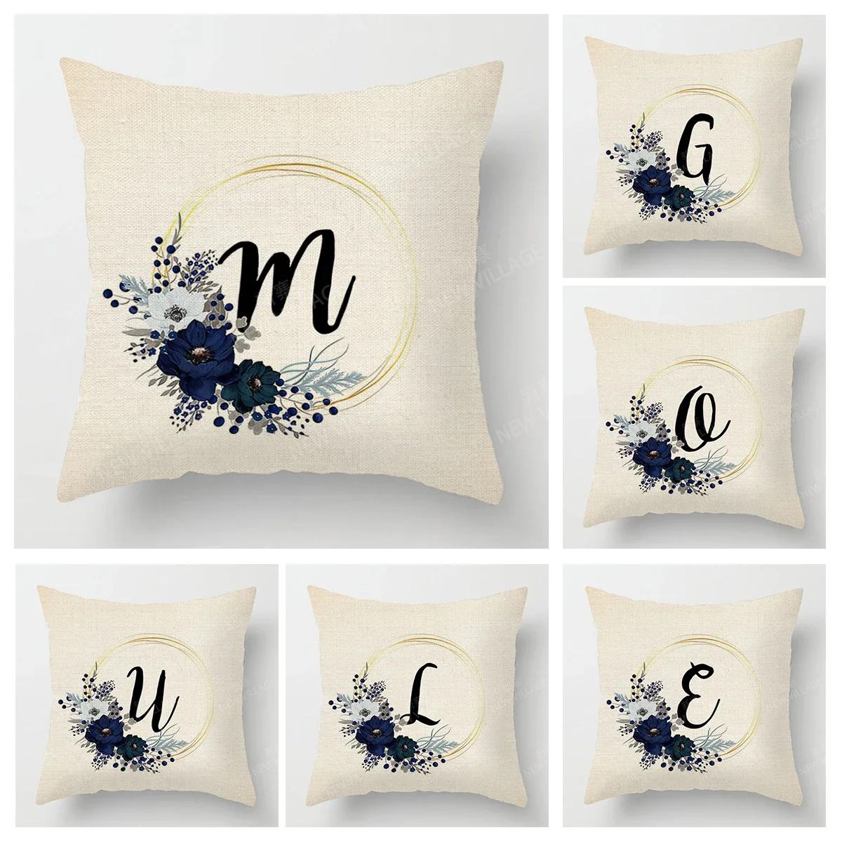 

Home living room fashion letter decoration cushion covers linen throw pillow covers45*45 pillowcase 40x40cm 50x50 45x45