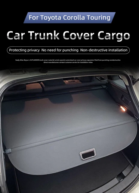 Retractable Trunk Cover For Toyota Corolla Cross 2022-2024 - Black Privacy Shade, Cargo Security