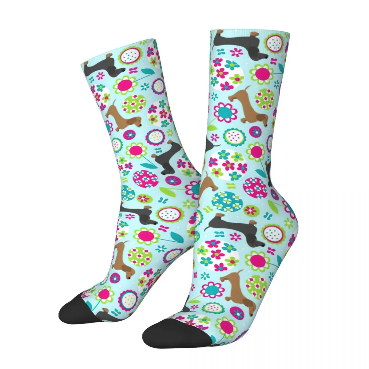 4 Paare Dackel Socken Damen 35-42,Dackelsocken,Socken Hundemotiv,Socken