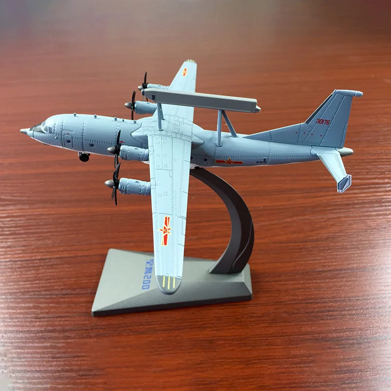 

1:100 Scale Air Police 200 Early Warning Aircraft Militarized Combat KJ200 Alloy Die Casting Aircraft Model Collection Toy Gift