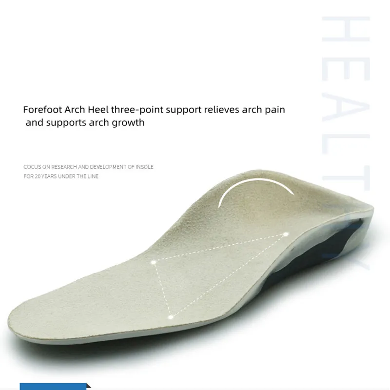 Kids Orthopedic Leather Arch Support Insole For Shoe Children Flat Foot  For Feet Men Women Children O/X Leg Corrected Feet Care