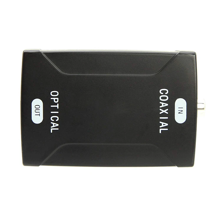 

High fidelity coaxial audio signal input to fiber optic output DTS hifi fever digital audio converter