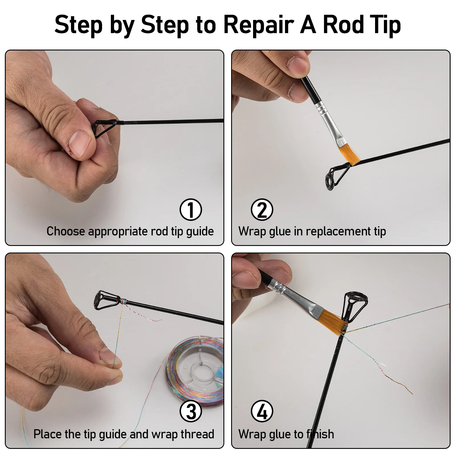 Micro Rod Tips Repair Kit - 30Pcs Baitcasting Rods Fishing Rod Tip Guides  Replac