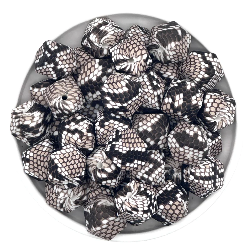 Colorful Hexagon Silicone Beads for DIY Crafts and Decorations (10/20pcs, 14mm)