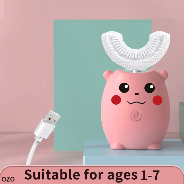 Children Electric Toothbrush Smart Kids Teeth Toothbrush Cartoon Pattern Toddler Toothbrush 360 Degree XaoMi U brush Gift