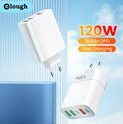 120W Fast Charger USB Type C PD Fast Charging Quick Charge 3.0 Adapter For Huawei Xiaomi Samsung Cellphones