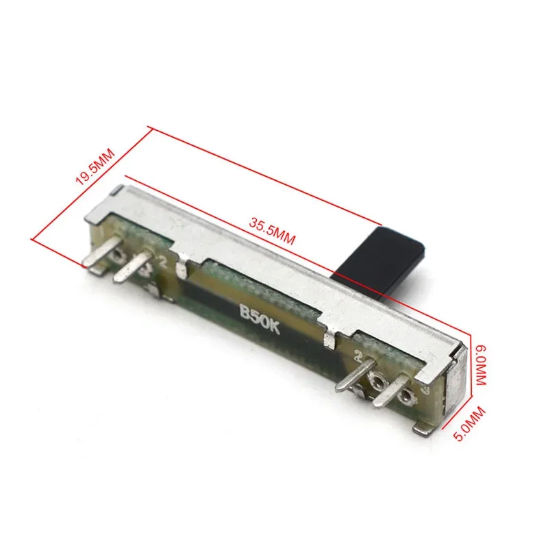 50Pcs Resistor B50K Ohm Potentiometer 50K Slide Adjustment for LC-5 Equalizer Repair Guitar Parts