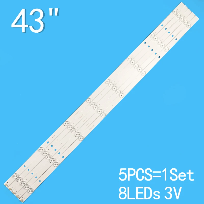 Striscia Di Retroilluminazione A Led Tv 5 Pezzi Per Panasonic 42 Pollici Ic-A-Hwcc42D486 Th-43C410K Tx-43Esw504 Th-43Ds630W Tc-43Ds630C Th-43Cs600
