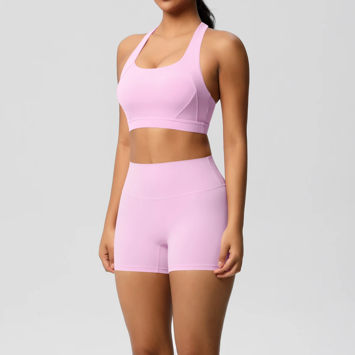 2PCS Women’s Yoga Set – Nude Feel Sports Bra & Leggings 4