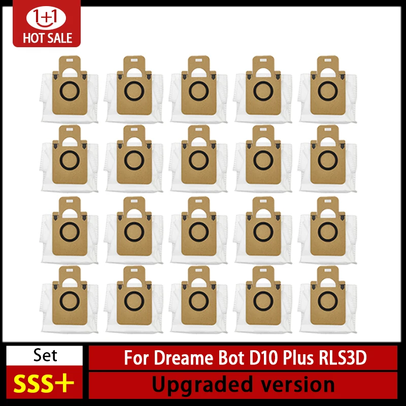 Bolsa de basura de repuesto compatible con Dreame Bot D10 Plus RLS3D