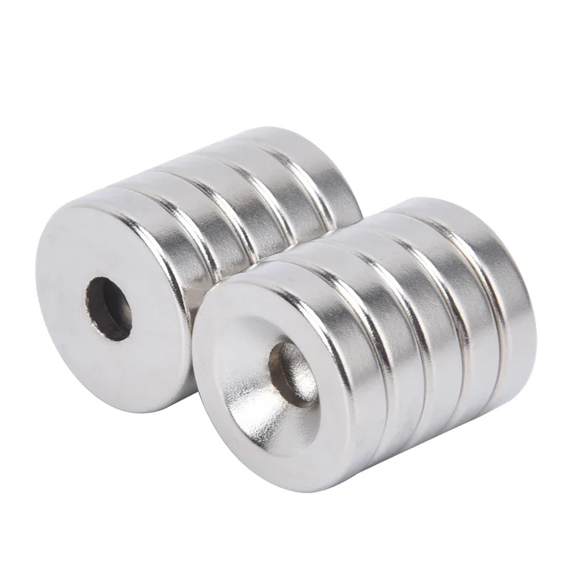 10x5-M3/12x5-M3/15x3-M4 Hole Strong Countersunk Round  Neodymim Imans Powerful Rare Earth Permanent Fridge Magnts with hole 2