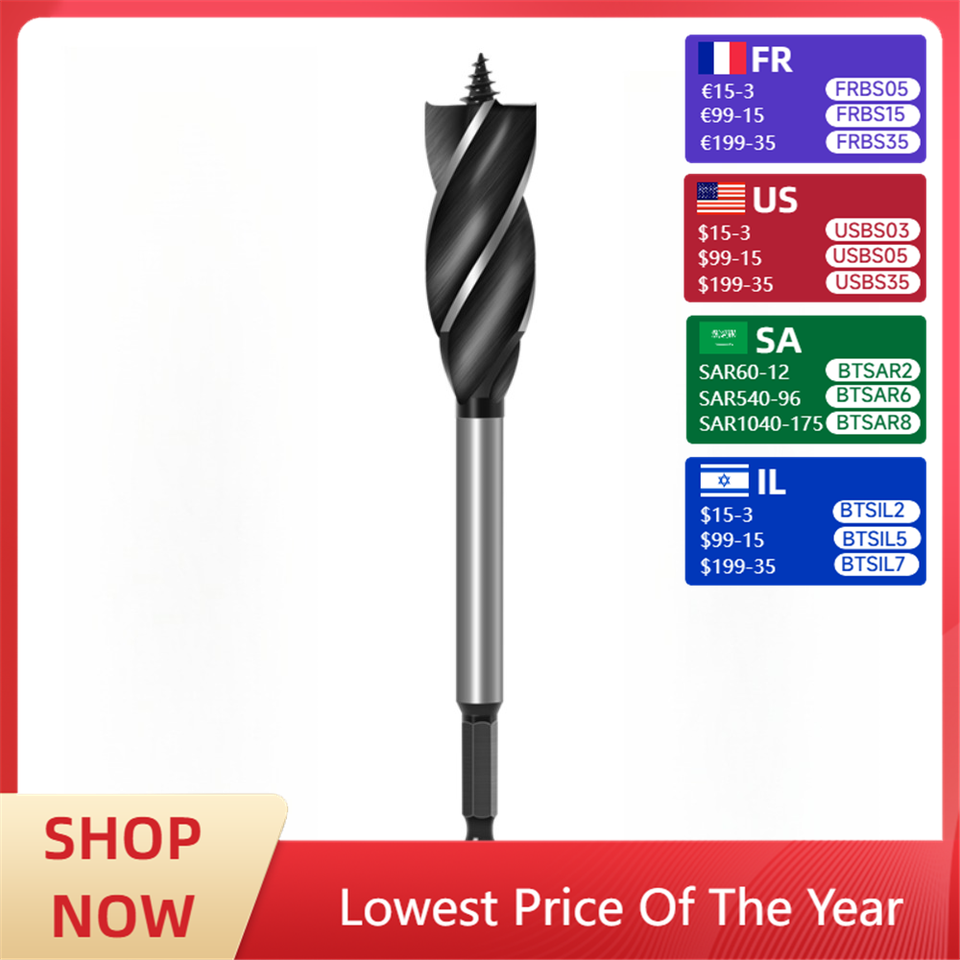 Special twist drill for woodworking to punch holes in wooden drawers