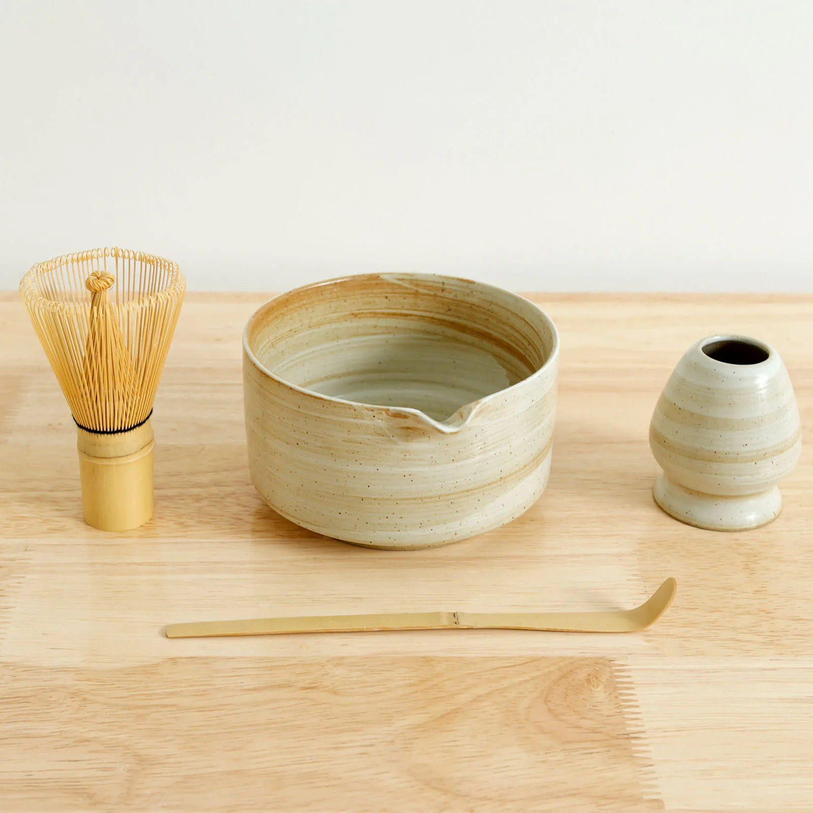 Japanese Matcha Tea Set - 4 Pcs Traditional Tea Se...